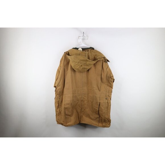 Vtg 90s CC Filson Mens 48 XL Waxed Tin Cloth Hunting Birding Jacket Hooded USA - Picture 16 of 16